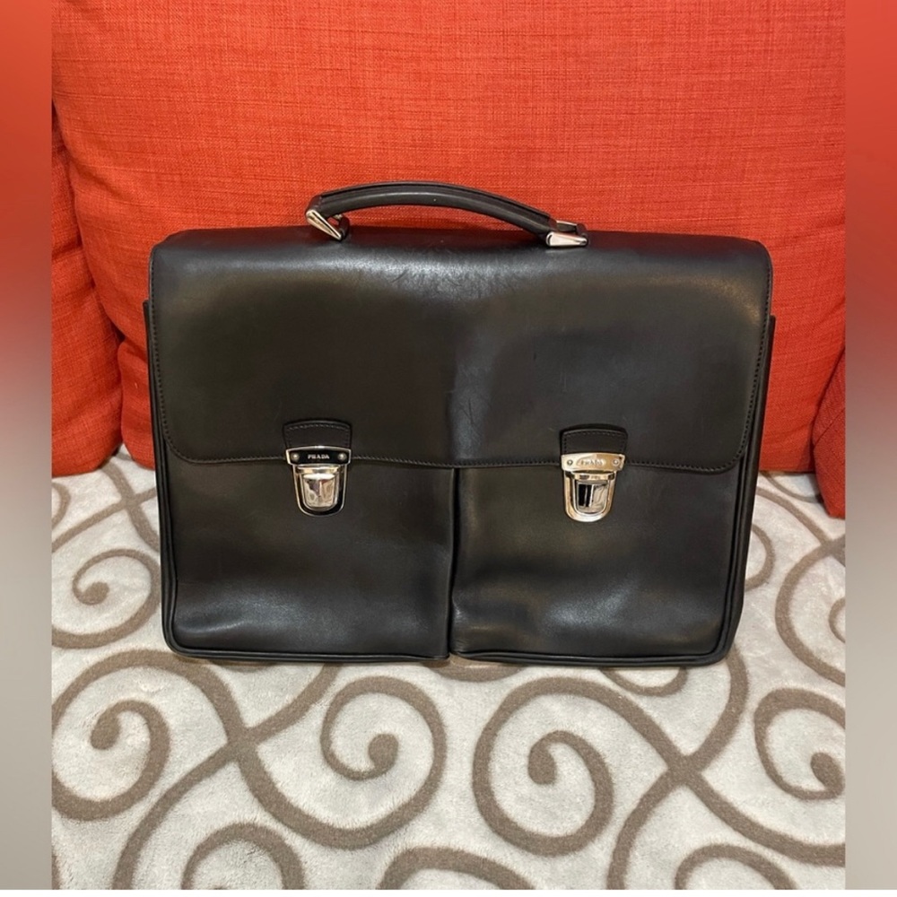 Prada brief case Business bag Auth